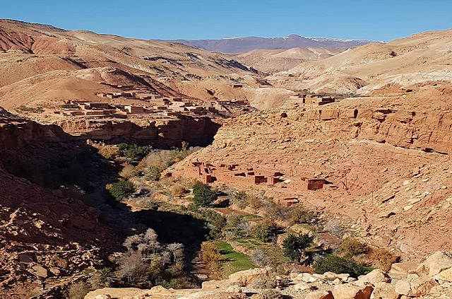 Vallée de l'Ounila dans le sud Maroc