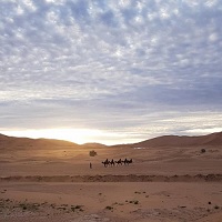 Désert de Chegaga Coucher de soleil