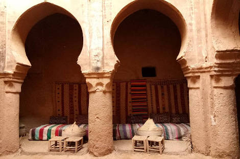 Intérieur d'une Kasbah du sud marocain