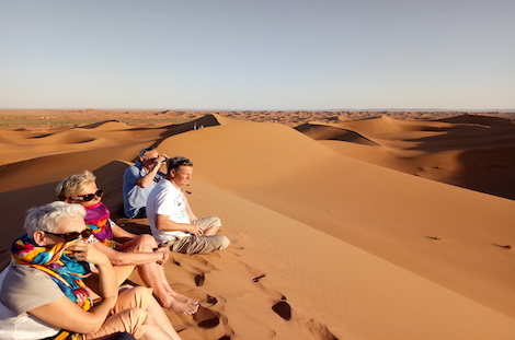 Dunes de chegaga coucher de soleil